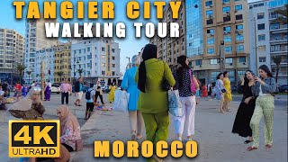 Tangier Summer 2023 city walking tour  Morocco 4k UHD [upl. by Leiser]