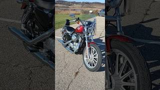 Harley Davidson 883 Sportster out at the lake on chilly November day [upl. by Noreik697]