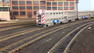 Inbound Metra at Union Station  HO Scale [upl. by Finnegan]