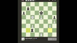 piezas blancas abandonan con 1 peon vs alfil y dama ajedrez chessgame checkmate chess chessplay [upl. by Anauqaj]