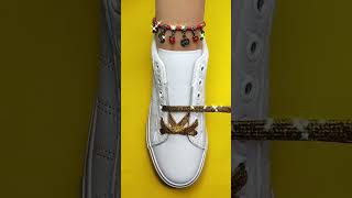 shoes lace styles 4 holes  Tie your shoes  Shoelacing styles shoes shoelaces shoelacing [upl. by Bradan]