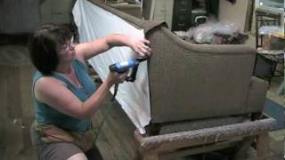 Upholstery How To Upholster The Outside Back On A Sofa [upl. by Dj]