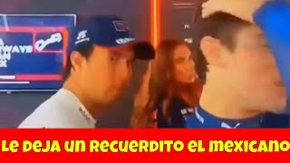 Checo Pérez raya la defensa a Franco Colapinto en entrevista despues de clasificación en Azerbaijan [upl. by Kcirb]