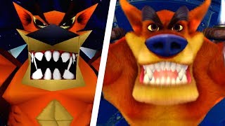 Crash Bandicoot N Sane Trilogy  All Bosses Comparison PS4 vs Original [upl. by Ailemak2]