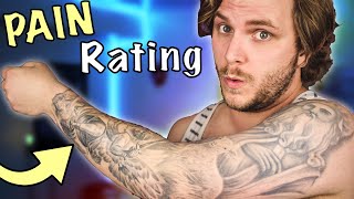 RATING 110 PAIN Levels Of A SLEEVE TATTOO [upl. by Loyce]