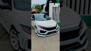 White Honda Civic 😍 𒆜foryou honda civic car srilanka modification new shorts chandirabro [upl. by Ailel176]