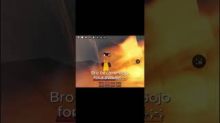 Bro became Gojo for a second in roblox thestrongestbattlegrounds shorts with CompFunGamer [upl. by Waxman]