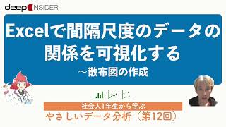 Excelで間隔尺度のデータの関係を可視化する ― 社会人1年生から学ぶ、やさしいデータ分析 [upl. by Arriaet]