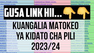 ANGALIA HAPA MATOKEO YOTE YA KIDATO CHA PILI 202324 • NECTA FTNA [upl. by Gerladina]