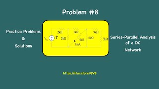 SeriesParallel Circuit Analysis of a DC Network Practice Problem Number 8 [upl. by Aliuqat823]