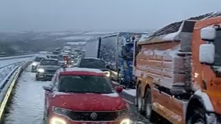 Blizzard hit UK Major Highway A30 Closed Due To snow [upl. by Fronniah]