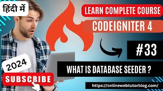 CodeIgniter 4 Tutorials in Hindi  How To Generate Fake Data Database Seeder [upl. by Kristopher]