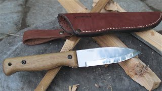 BPS KNIVES B1CS BUSHCRAFT CAMPING HUNTING KNIFE amp A STEAK [upl. by Renner445]