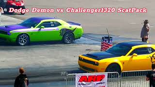 Dodge Demon vs Challenger 1320 Scat Packsubscribe [upl. by Evangelina]