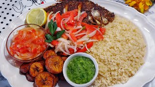 Attieke Poisson Frit Alloco Piment Jus de tomate Cuisine Ivoirienne [upl. by Malilliw590]