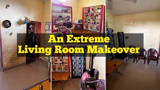 Extreme living Room extreme makeover 2024 Realistic Living Room Makeover in low budget [upl. by Asirralc]