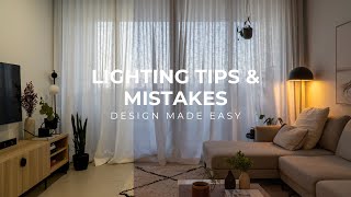 How To Light A Space  Mistakes Rules  Lighting In Interior Design [upl. by Ahsenar505]