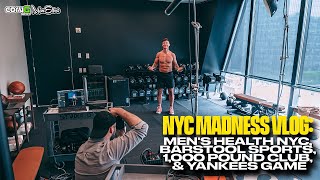 NYC Madness VLOG  Mens Health Photo Shoot Barstool Sports 1000LB Club amp Yankees Game [upl. by Oiralih617]