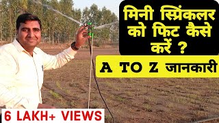 मिनी स्प्रिंकलर लगाने की पूरी जानकारी  Sprinkler System Installation  Sprinkler System [upl. by Lemraj]