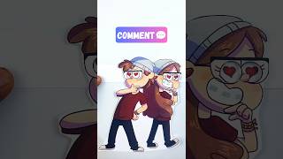 Which one is real face of mabel pines and dipper pines  gravityfalls shorts art [upl. by Press321]