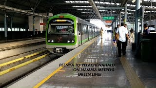 Bangalore Metro  Complete Green Line  Peenya to Yelachenahalli [upl. by Nidnerb224]