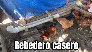 BEBEDERO CASERO para POLLOS DE ENGORDE [upl. by Aylad]