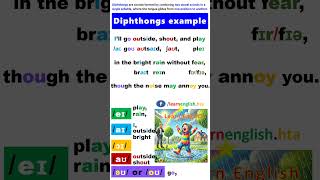 Diphthongs example in English VowelSounds IPA Phonetics [upl. by Otrebliw]