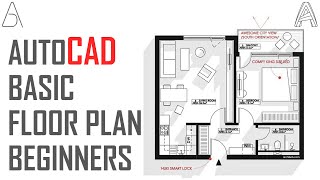 AutoCAD Floor Plan Tutorial [upl. by Cibis]