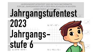 2023 Jahrgangsstufentest Mathematik Realschule 6 [upl. by Elliott]