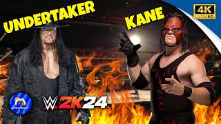 WWE 2K24  Undertaker vs Kane  Casket Match [upl. by Drescher658]