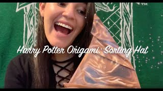 Harry Potter Origami Sorting Hat easy [upl. by Atirahc]