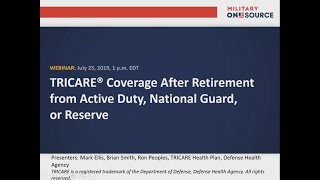 TRICARE Coverage Options After Retirement [upl. by Naaitsirhc]