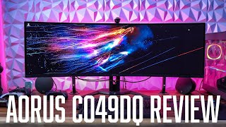 AORUS CO49DQ Review  One of the Best Super Ultrawide amp Top OLED Monitors On the Market [upl. by Materse457]