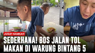 BOS JALAN TOL MAKAN DI WARUNG BINTANG 5 JUSUF HAMKA [upl. by Ienttirb]