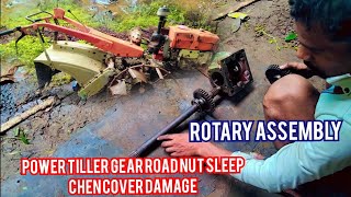 Rotary Assembly  power tiller gear road nut sleep chen cover Damage [upl. by Jasmine]