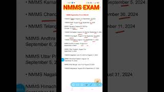 NMMS EXAM Application Form 202425 All State  nmms nmmse [upl. by Nylaehs742]