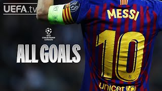 All UCL Goals LIONEL MESSI [upl. by Meekah]