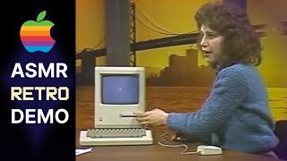 Unintentional ASMR 💾 Relaxing Retro Macintosh Demonstration 1984 [upl. by Aneeg]