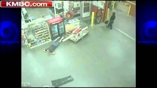 Surveillance tape shows armed heist at Home Depot [upl. by Lael]