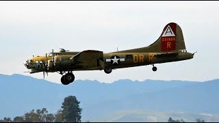 Boeing B17G quotNine O Ninequot Collings Foundation Crashed on 10022019 Start Up Takeoff amp Landing [upl. by Mandeville]