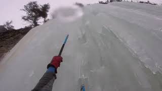 Ice Climbing Alpha amp Omega WI45 Hyalite Canyon [upl. by Cyprio955]