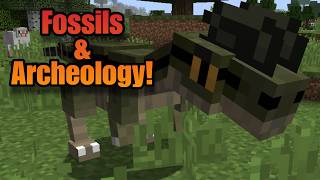 Minecraft Fossils amp Archeology Mod  DILOPHOSAURUS [upl. by Priscella626]