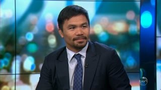 Manny Pacquiao LIVE quotLet it GoquotDuterteUFC amp Jeff Horn Fight Australian Tv Interview April 27 2017 [upl. by Lambard]