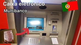 DEPOSITANDO DINHEIRO NO MULTIBANCO CAIXA ELETRONICOEM PORTUGAL NO AEROPORTO DE LISBOA [upl. by Nagam]