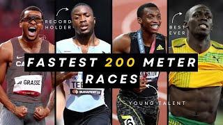 Top 10 Fastest 200 Meter Races  200m Dash World Records [upl. by Chader971]