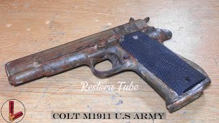 Colt M1911  45 Acp Gun Restoration1911 restorationКолт М1911 45 Acp Възстановяване на пистолет [upl. by Idurt405]