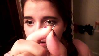 Easy way to put in an L shaped nose piercing [upl. by Anilahs]