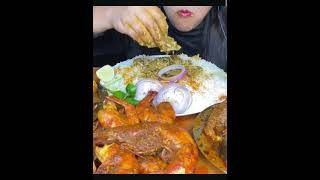 chicken liver curry and chicken leg curry with rice eating mukbang extremebigbites eatingshow [upl. by Ssur]