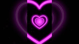 Shorts Heart Tunnel💗Pink Heart Background  Neon Heart Background Video  Wallpaper Heart [upl. by Annanhoj585]