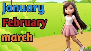 महीनों के नामMonths name with spellingKids learningJanuaryFebruary Theroameranvi [upl. by Johnstone]